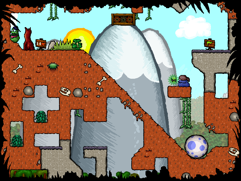 Omelette Quest (Windows) screenshot: Some levels might seem impossible.