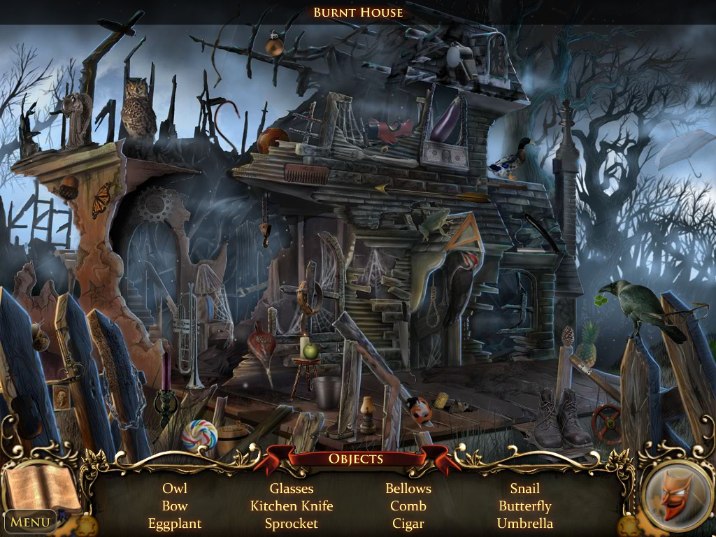 Nightfall Mysteries: Curse of the Opera (Windows) screenshot: Burnt house