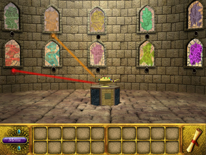The Sultan's Labyrinth: A Royal Sacrifice (Windows) screenshot: Lamp with some gems deflecting the light.