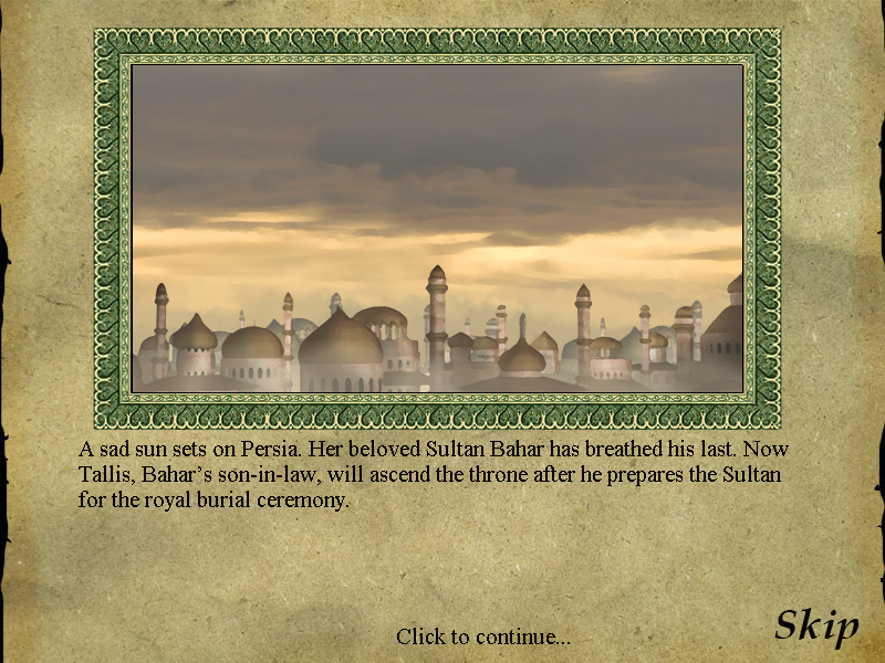 The Sultan's Labyrinth: A Royal Sacrifice (Windows) screenshot: Introduction