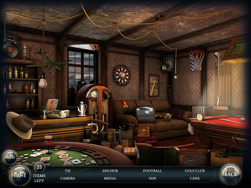 Doors of the Mind: Inner Mysteries (Windows) screenshot: Game room