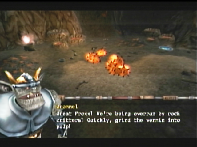 Goblin Commander: Unleash the Horde (Xbox) screenshot: Grommel your goblin commander