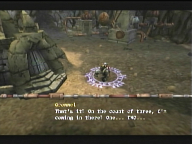 Goblin Commander: Unleash the Horde (Xbox) screenshot: Grommel ready to enter Shrine