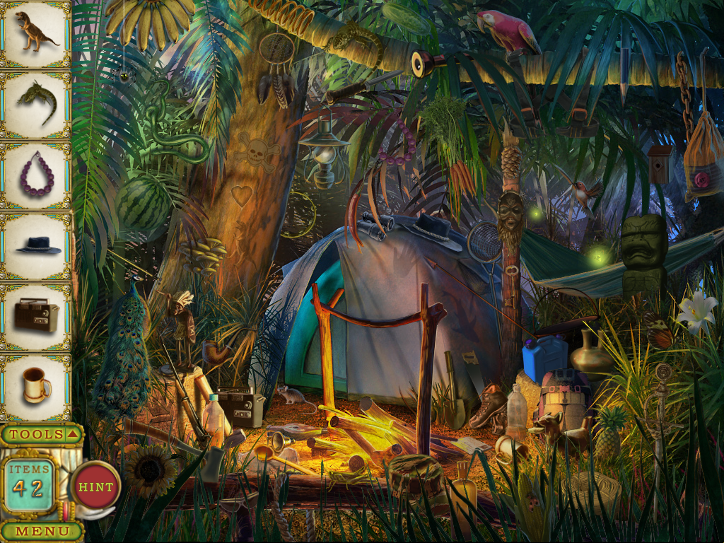 Sarah Maribu and the Lost World (Windows) screenshot: Camp site