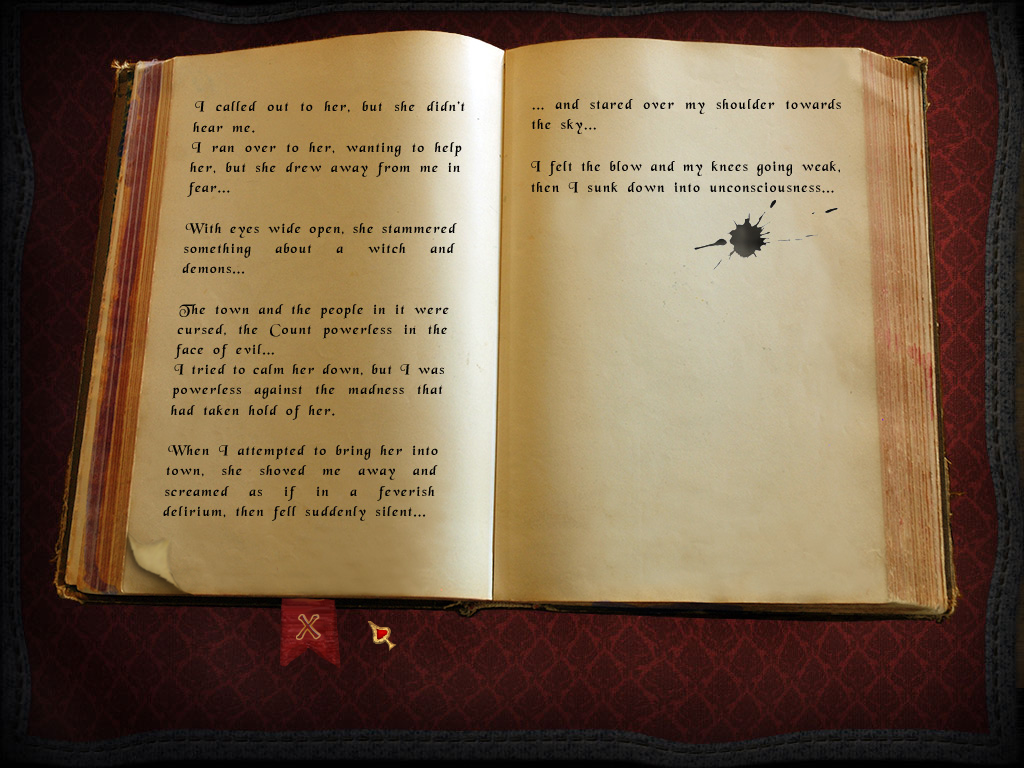 Wolfgang Hohlbein's The Inquisitor (Windows) screenshot: Journal notes
