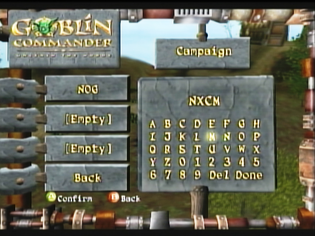 Goblin Commander: Unleash the Horde (Xbox) screenshot: Campaign save