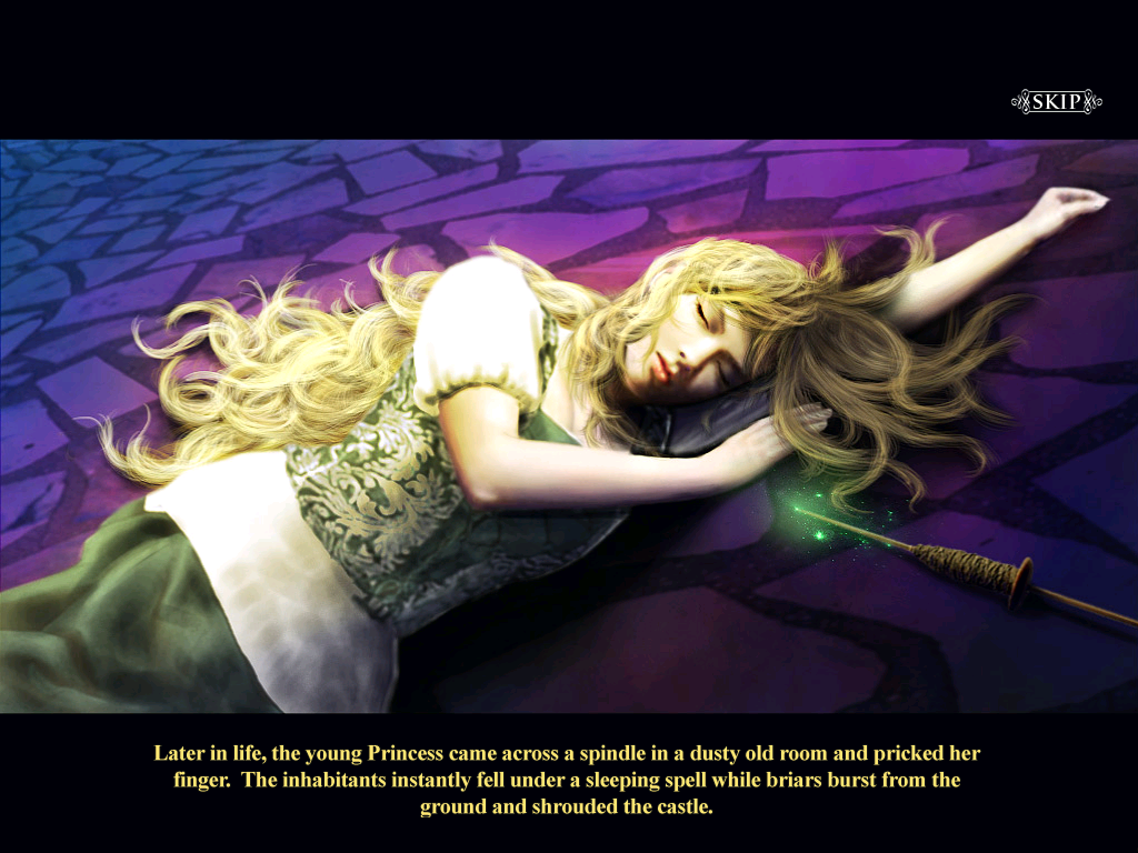 Dark Parables: Curse of Briar Rose (Collector's Edition) (Windows) screenshot: Briar Rose unconscious