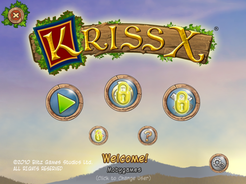 KrissX (Windows) screenshot: Main menu
