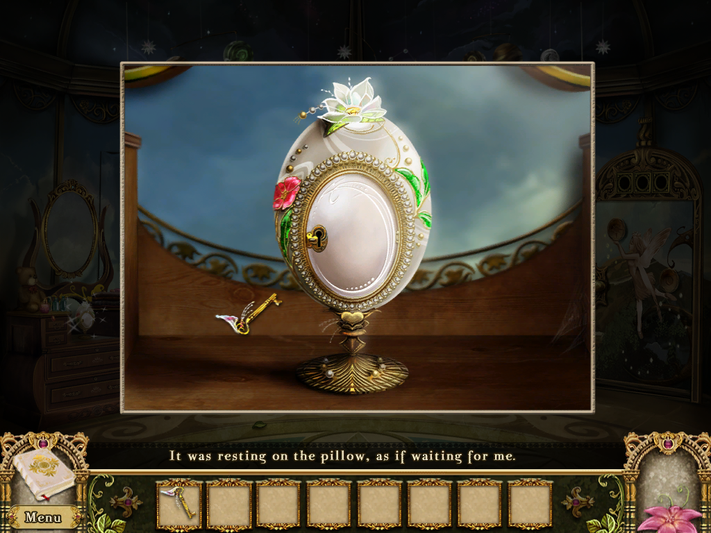 Awakening: The Dreamless Castle (Windows) screenshot: Using the key on the Fabergé egg.