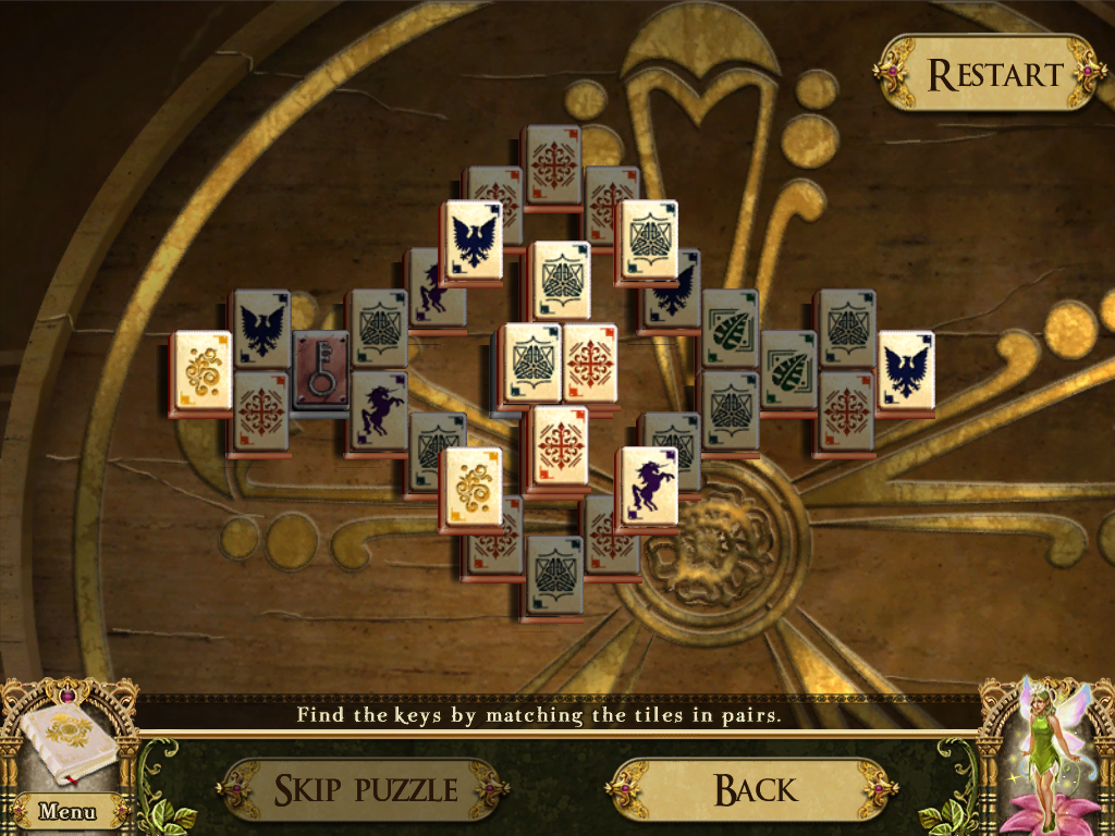 Awakening: The Dreamless Castle (Windows) screenshot: <moby game="Mahjongg">Mahjongg</moby> variation