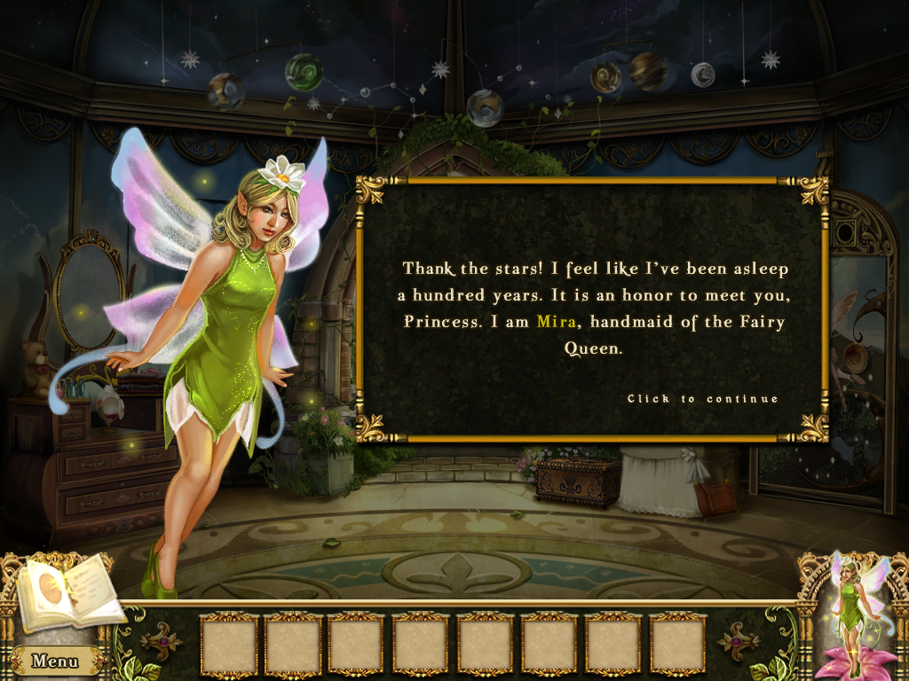 Awakening: The Dreamless Castle (Windows) screenshot: Mira, the fairy