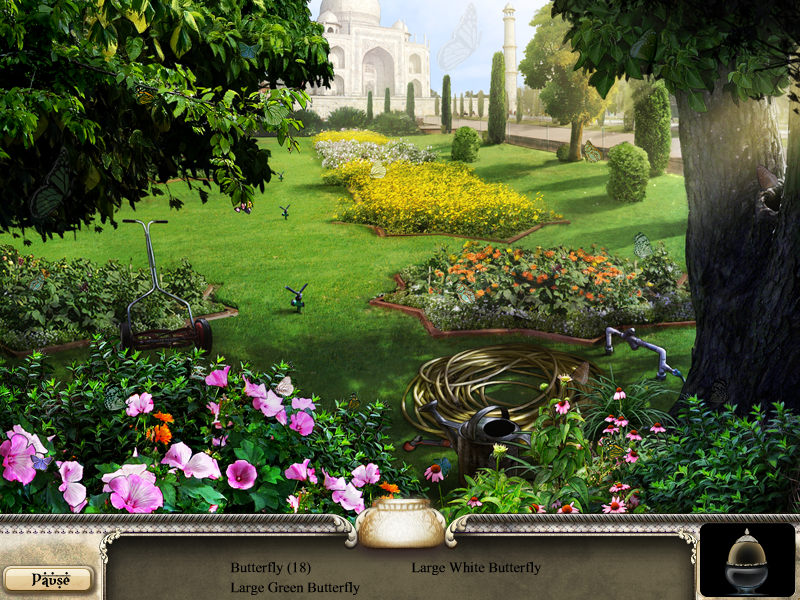 Romancing the Seven Wonders: Taj Mahal (Windows) screenshot: Beds of flowers