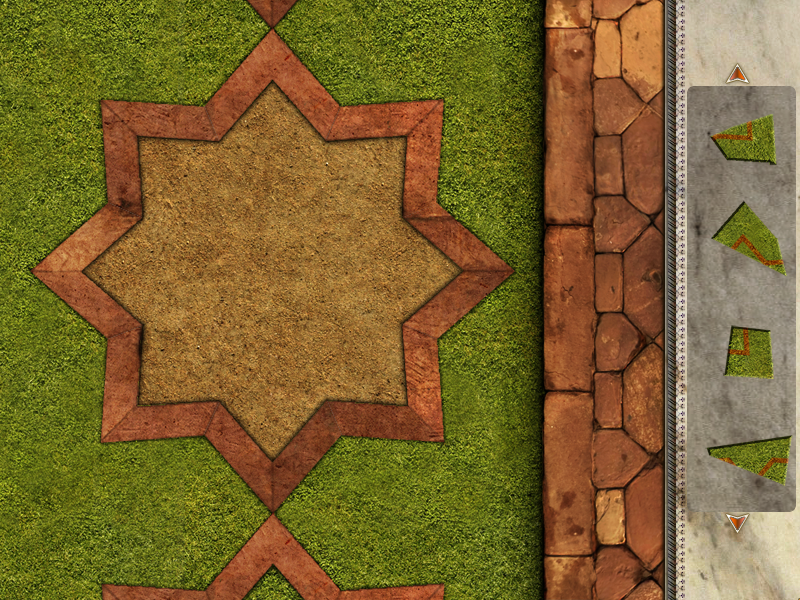Romancing the Seven Wonders: Taj Mahal (Windows) screenshot: Another tangram puzzle