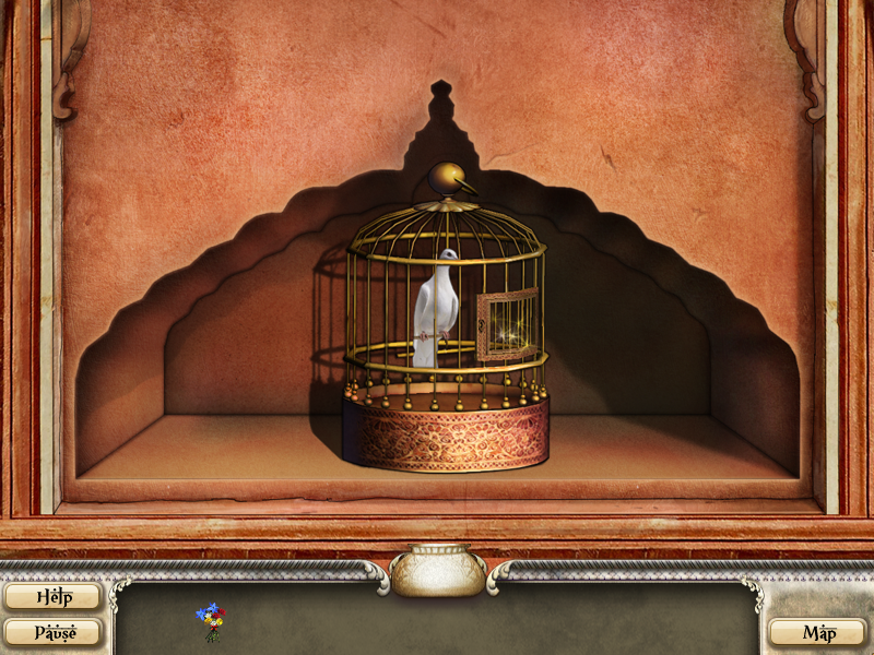 Romancing the Seven Wonders: Taj Mahal (Windows) screenshot: Caged bird