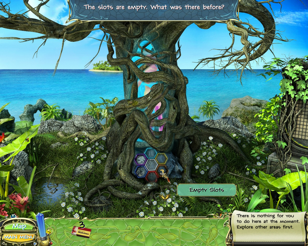 Secret Mission: The Forgotten Island (Windows) screenshot: Tree slots