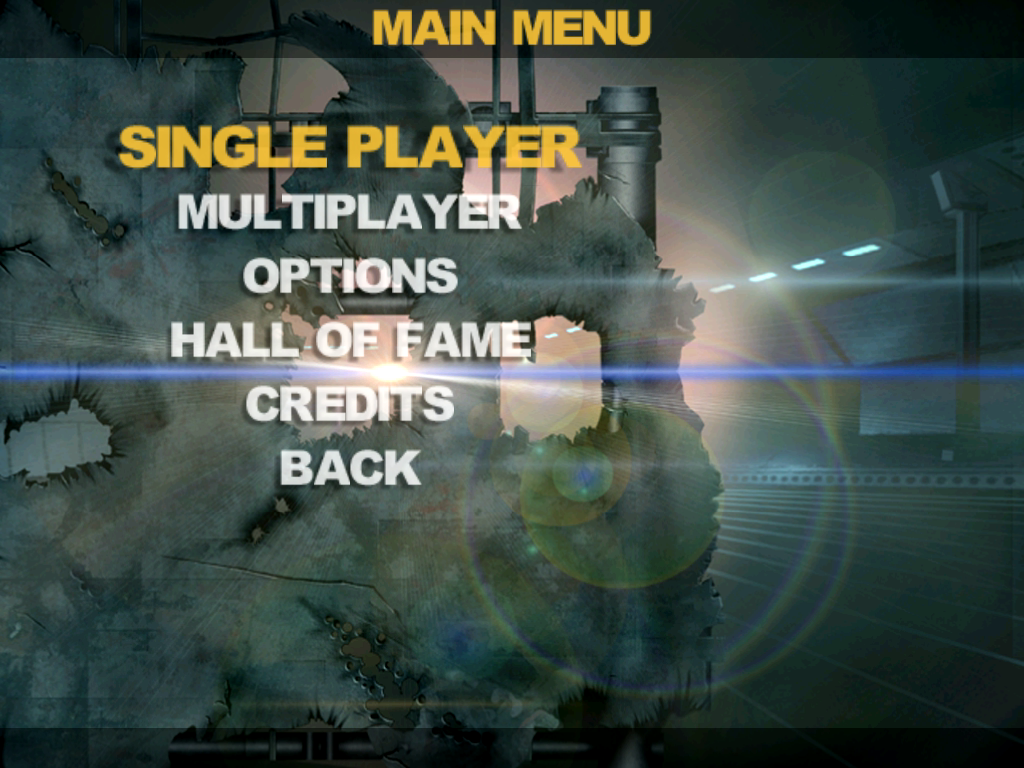Bumper Wars (Windows) screenshot: Main Menu