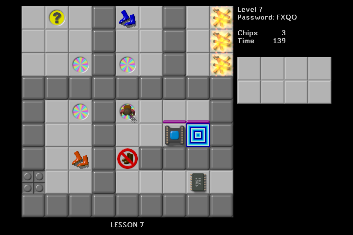 Tile World (Windows) screenshot: Chip's Challenge - Teleporters