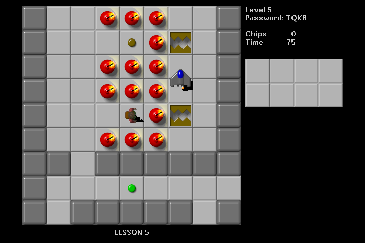 Tile World (Windows) screenshot: Chip's Challenge - Rocket