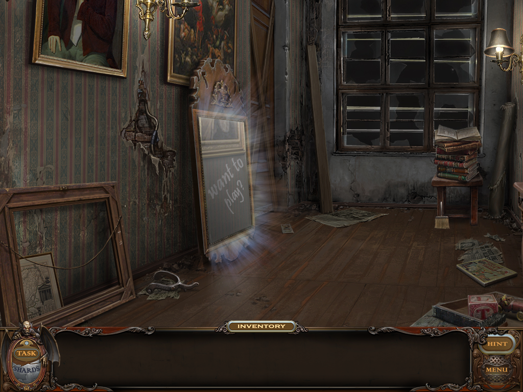 Haunted Manor: Lord of Mirrors (Windows) screenshot: Glowing mirror