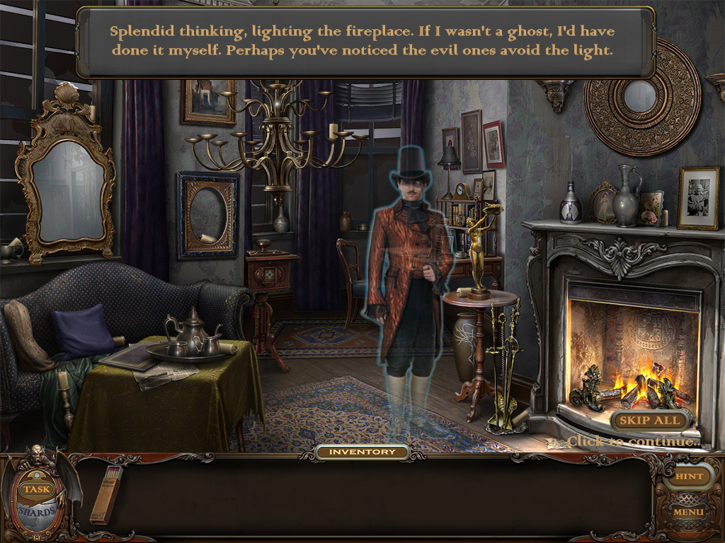 Haunted Manor: Lord of Mirrors (Windows) screenshot: Gentleman ghost