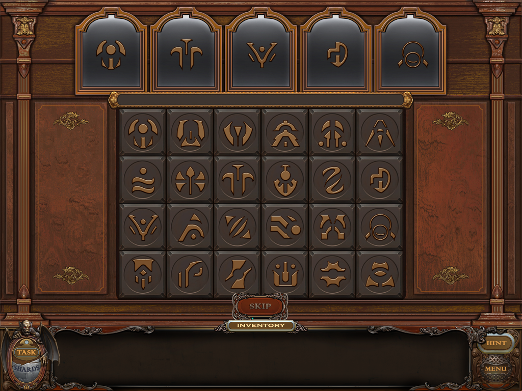 Haunted Manor: Lord of Mirrors (Windows) screenshot: Matching the symbols.