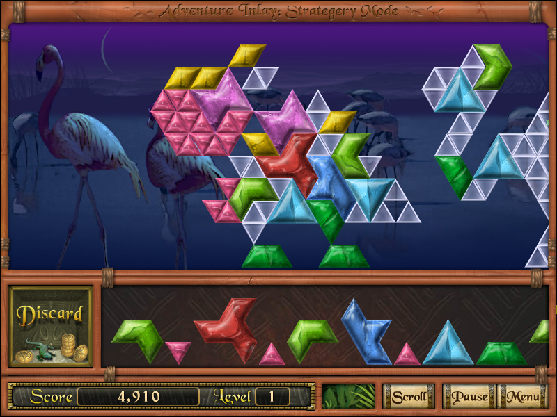 Adventure Inlay (Windows) screenshot: Each move by the player pushes the play area towards the left