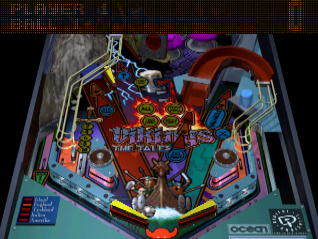 True Pinball (PlayStation) screenshot: Vikings 3D mode - Bottom