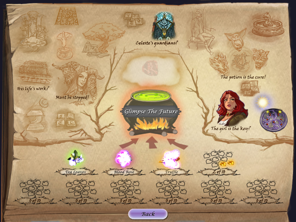 Love & Death: Bitten (Windows) screenshot: Game progress