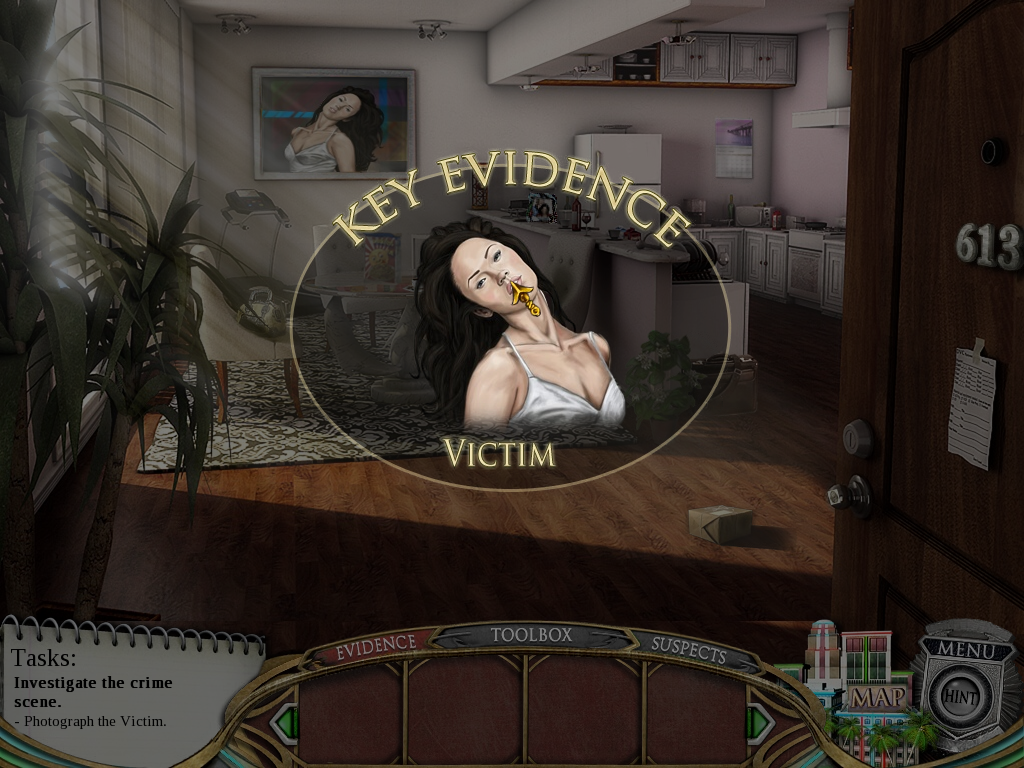 Real Detectives: Murder in Miami (Windows) screenshot: The victim