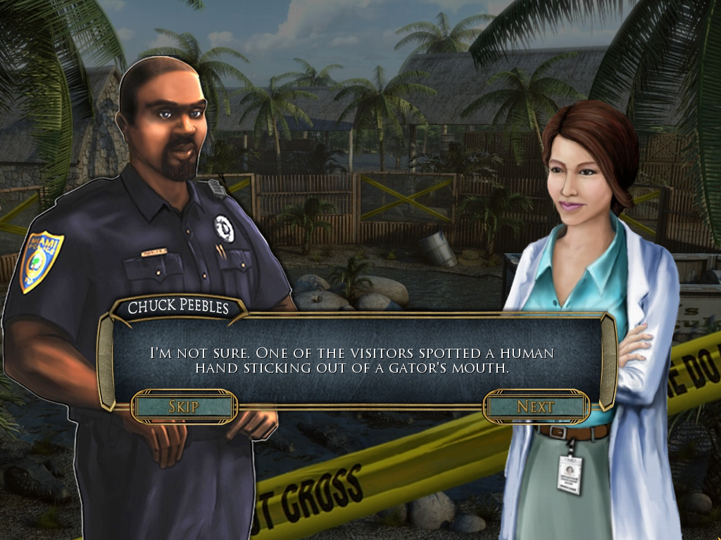 Real Detectives: Murder in Miami (Windows) screenshot: Arriving at the crime scene.