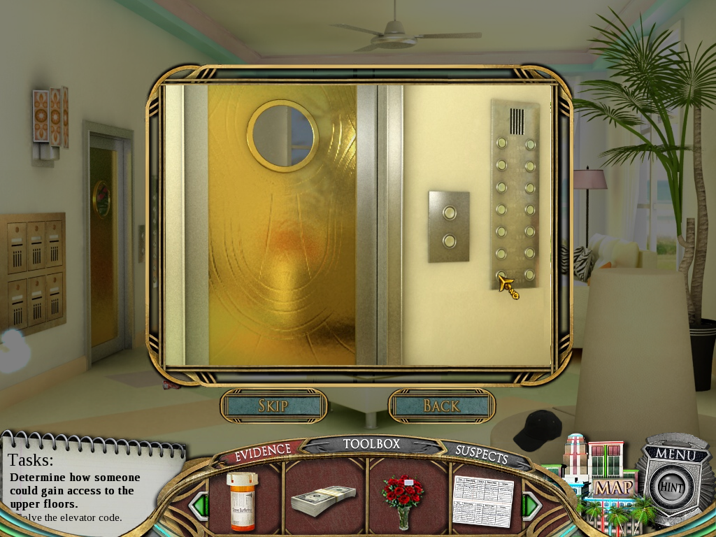 Real Detectives: Murder in Miami (Windows) screenshot: Button panel puzzle