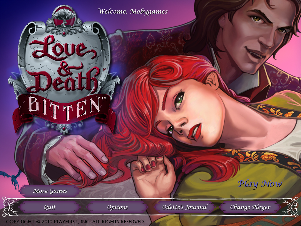 Love & Death: Bitten (Windows) screenshot: Main menu