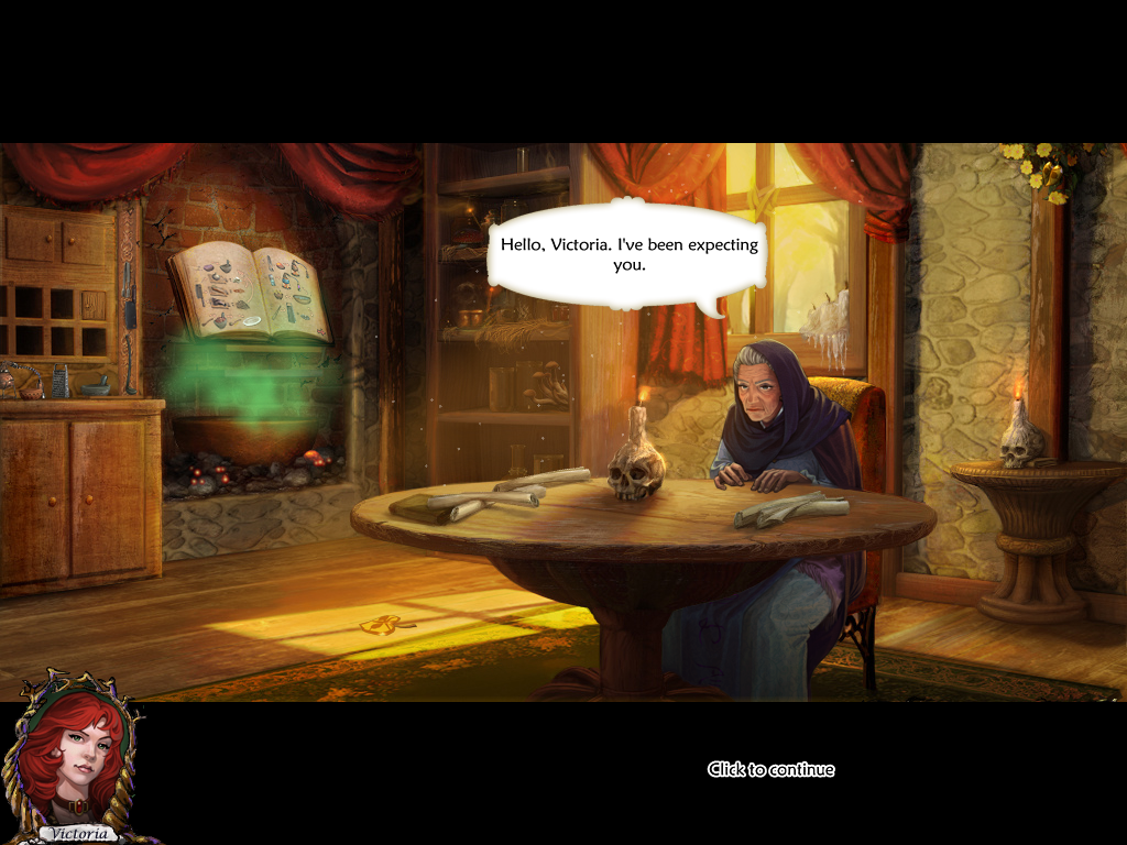 Love & Death: Bitten (Windows) screenshot: Odette, the fortune-teller