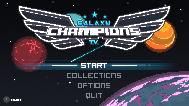 Galaxy Champions T.V. (Linux) screenshot: Main menu