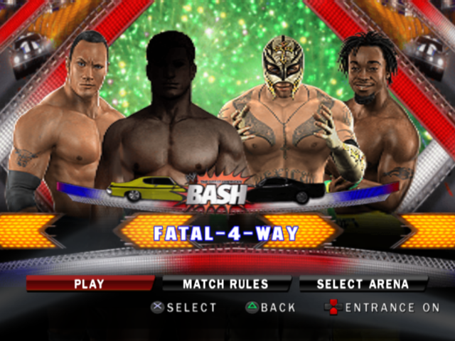 WWE Smackdown vs. Raw 2010 (PlayStation 2) screenshot: Choosing a mode.