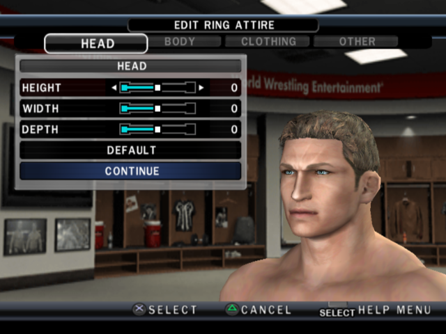WWE Smackdown vs. Raw 2010 (PlayStation 2) screenshot: Creating a custom wrestler.