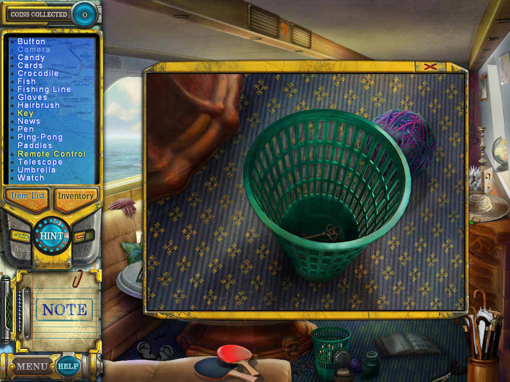 Pathfinders: Lost at Sea (Windows) screenshot: Waste basket