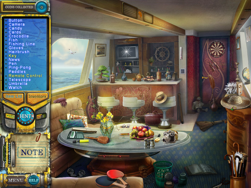 Pathfinders: Lost at Sea (Windows) screenshot: Boat interior