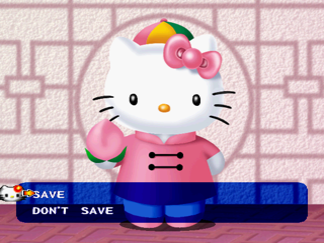 Hello Kitty's Cube Frenzy (PlayStation) screenshot: Save screen