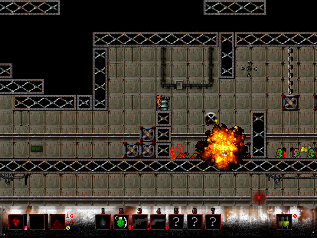 Atomic Butcher (Windows) screenshot: Grenade explosion