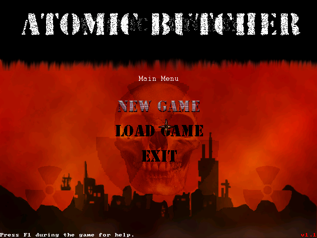 Atomic Butcher (Windows) screenshot: Main menu