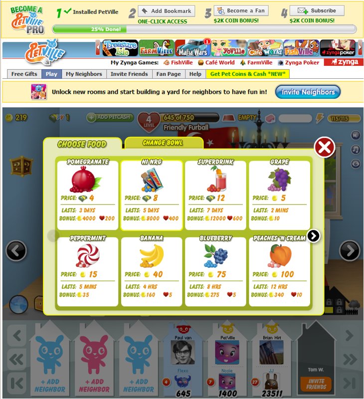 Screenshot of PetVille (Browser, 2009) MobyGames
