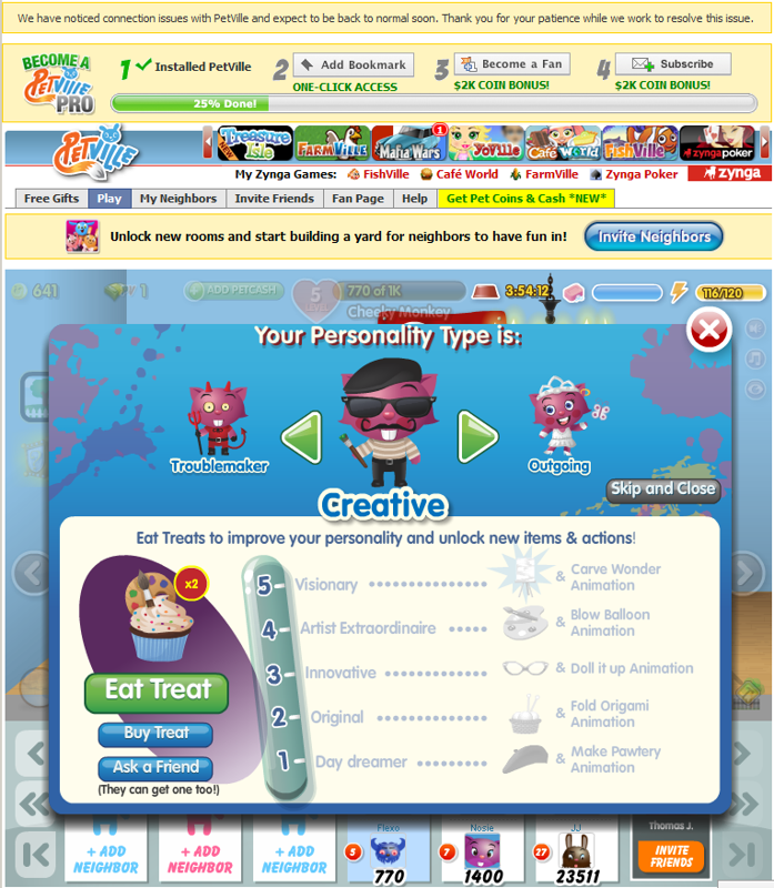 Screenshot of PetVille (Browser, 2009) MobyGames