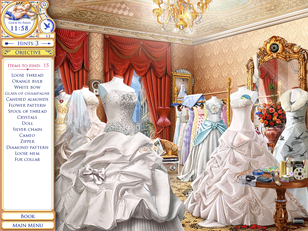 Dream Day Wedding: Bella Italia (Windows) screenshot: Wedding dresses