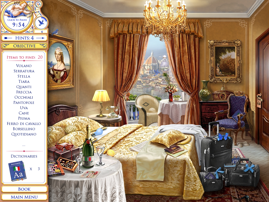 Dream Day Wedding: Bella Italia (Windows) screenshot: Hotel room