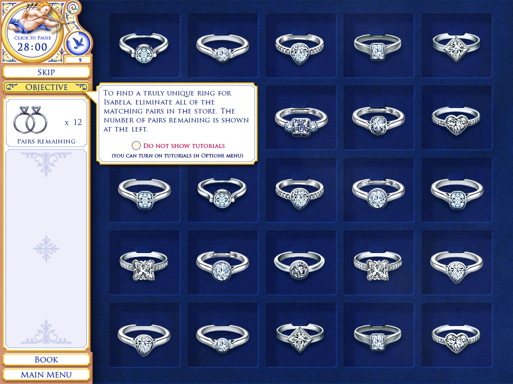 Dream Day Wedding: Bella Italia (Windows) screenshot: Ring pairs
