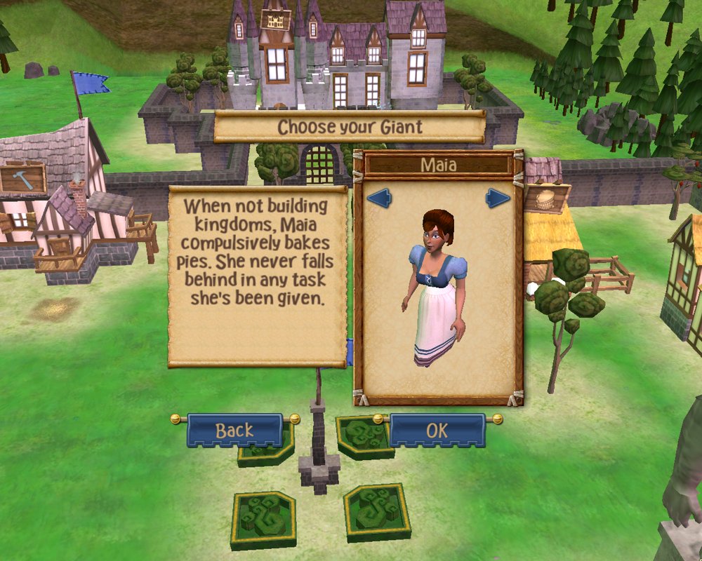 A Kingdom for Keflings (Windows) screenshot: Female giant