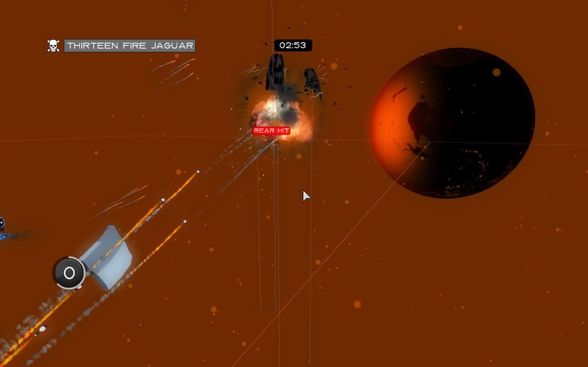 Flotilla (Windows) screenshot: Explosions! In Space!