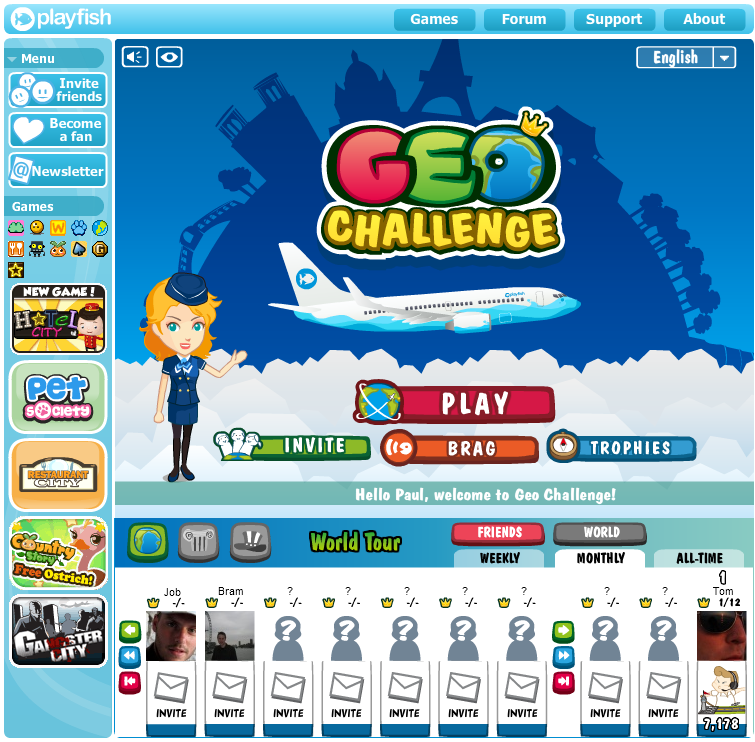 Geo Challenge (Browser) screenshot: Introduction screen
