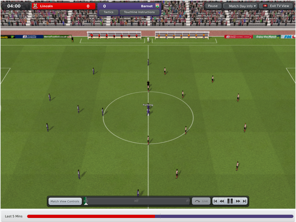 Football Manager 2010 (Windows) screenshot: Kick off time